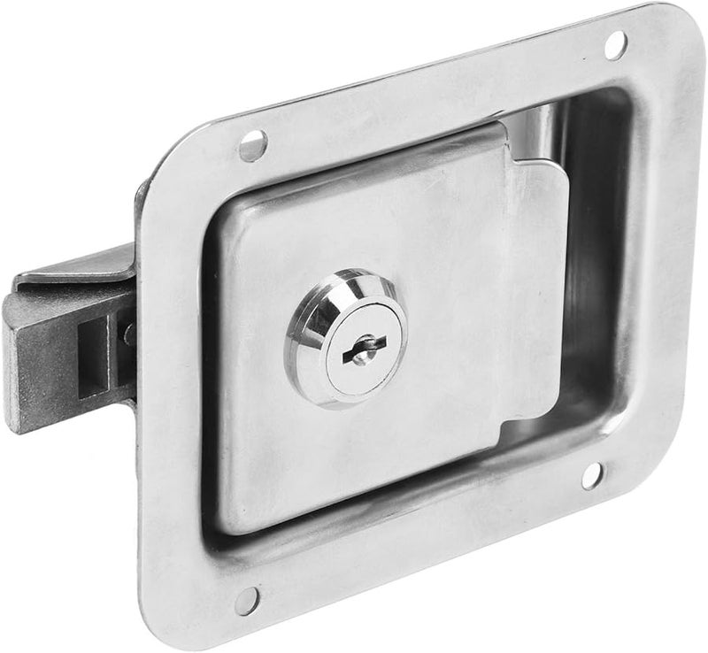 Stainless Steel RV Door Handle Latch Paddle Lock Knob Deadbolt 120x92mm for Trucks Trailers - Image 4