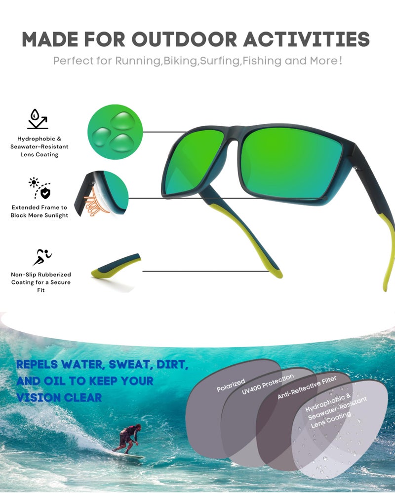 PRIVEL XXL Size Extra Large 159MM Sport Polarized Sunglasses for Big Wide Heads Men TR90 Outdoor Cycling Running Fishing Glasses (PMX006P-2) - Image 3