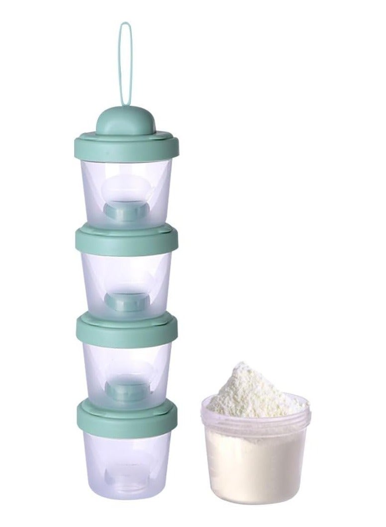 RATSAW 4-Layer Baby Milk Powder Formula Dispenser Baby Powder Milk Formula Containers for Travel Baby Feeding Snack Storage Container Portable InfantClean And Convenient Milk Powder Dispenser Bottle Set - Image 1