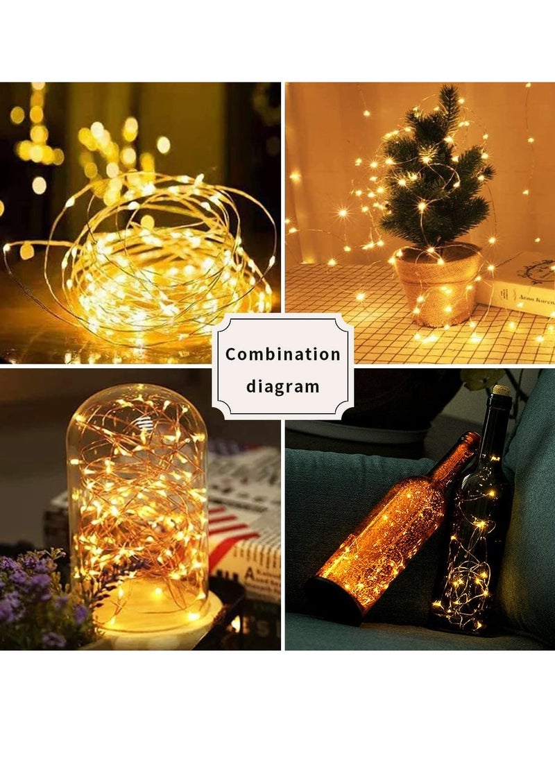 3-Pack Fairy String Lights with Battery and Flexible Copper Wire 2Mtr Mini 20 LEDs Strip Warm White LEDs for Christmas EID Ramadan Diwali Decoration Firefly LED Single Mode Battery Box Button ON OFF - pzsku/Z73194AA7115F05425CC7Z/45/_/1695716378/ee30dd6c-036e-4a75-b4dc-4c5190d0fa5c