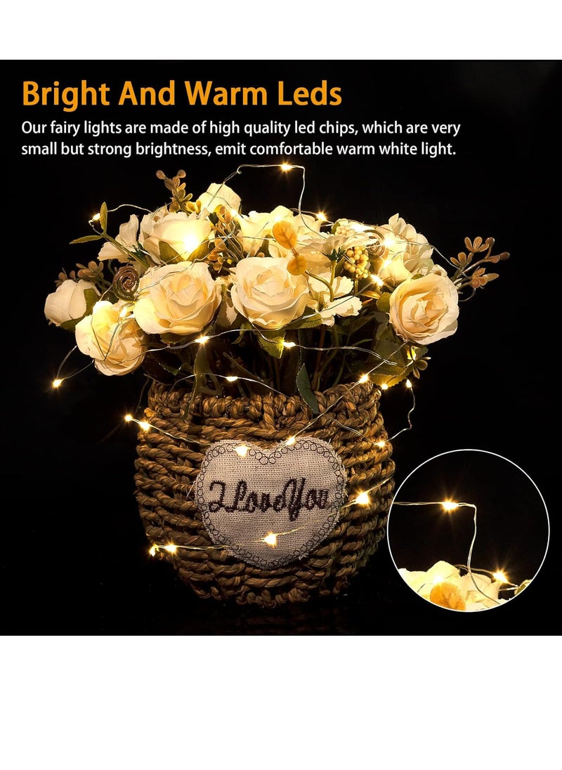 3-Pack Fairy String Lights with Battery and Flexible Copper Wire 2Mtr Mini 20 LEDs Strip Warm White LEDs for Christmas EID Ramadan Diwali Decoration Firefly LED Single Mode Battery Box Button ON OFF - pzsku/Z73194AA7115F05425CC7Z/45/_/1695716386/63aaaa04-38b0-4838-aead-f058566f9b0c