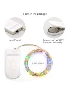 PAMEER 3-Pack Fairy String Lights with Battery and Flexible Copper Wire 2Mtr Mini 20 LEDs Strip Warm White LEDs for Christmas EID Ramadan Diwali Decoration Firefly LED Single Mode Battery Box Button ON OFF  - Image 2