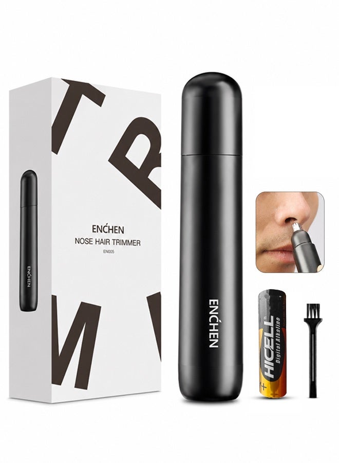 ENCHEN Professional Electric Nose Hair Trimmer for Men & Women,High-Speed Dual-Edge Rotary Blades Nose Hair Removal,Waterproof Detachable Head,Battery Operated,Portable Grooming Tool with Travel Lock - Image 1