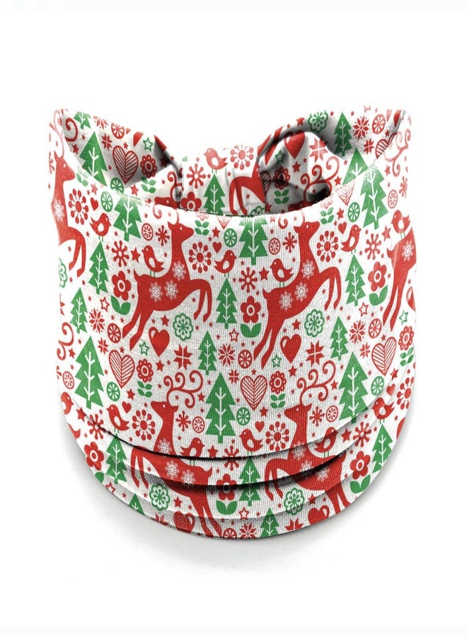 winthrop Christmas Headbands for Women Girls - 4 Pack Elastic Hair Bands with Red Snowflake, Green Plaid Snowflake, Reindeer & Festive Tree Prints, Holiday Winter Accessories for Party and Daily Wear - Image 5