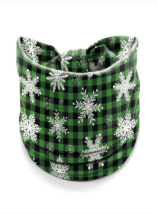 winthrop Christmas Headbands for Women Girls - 4 Pack Elastic Hair Bands with Red Snowflake, Green Plaid Snowflake, Reindeer & Festive Tree Prints, Holiday Winter Accessories for Party and Daily Wear - Image 2