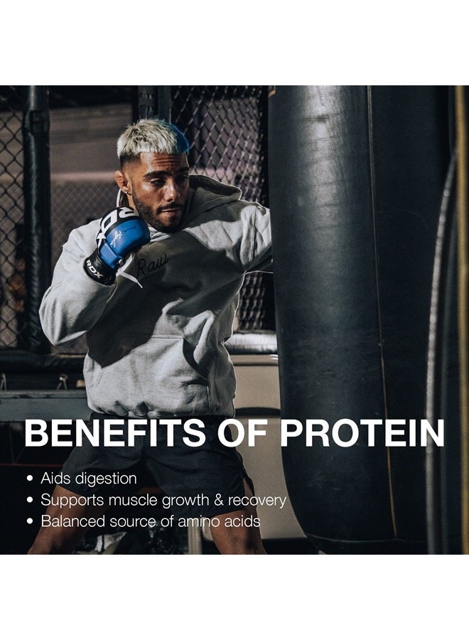 Raw مسحوق بروتين مصل اللبن المعزول، كوكيز آند كريم - مسحوق بروتين 100% من الأبقار المغذية على العشب لنمو العضلات والتعافي - قليل الدسم والكربوهيدرات، منكه ومحلي بشكل طبيعي - 25 وجبة - Image 5