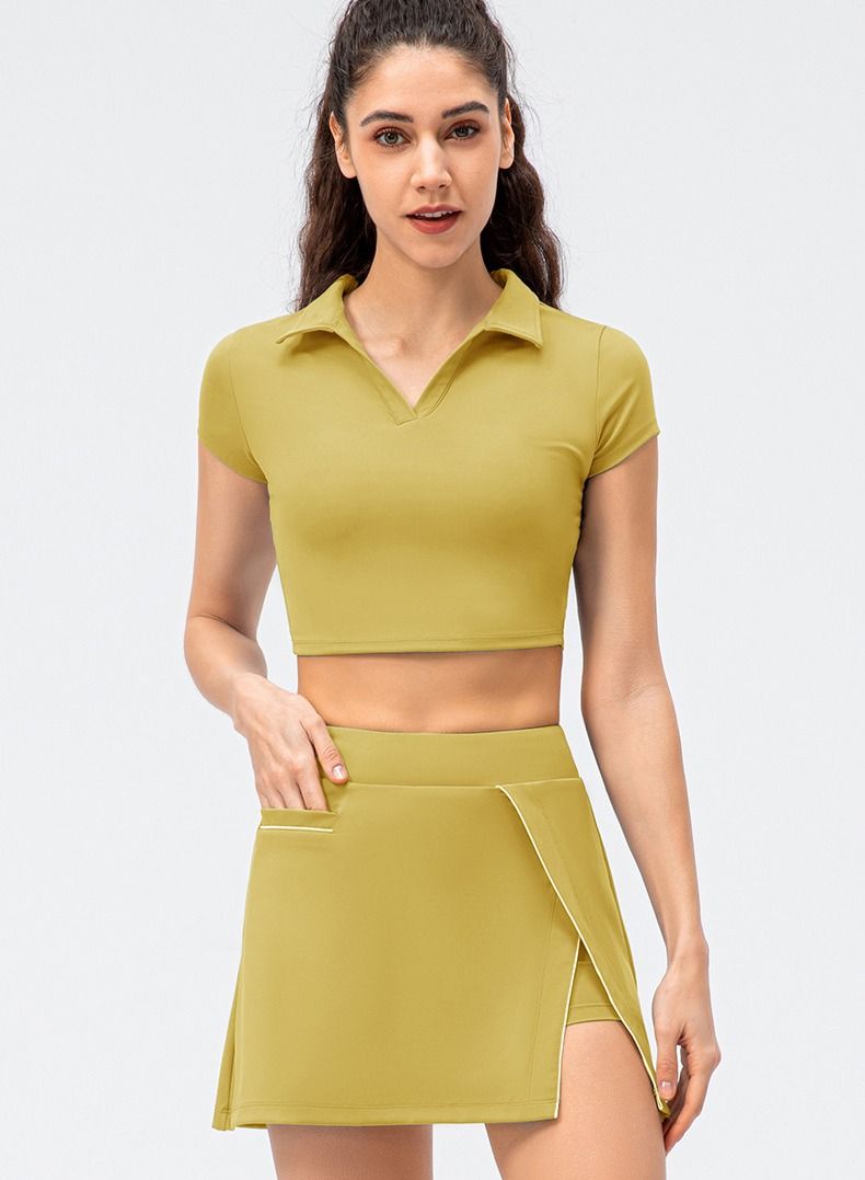 Loquat Leisure sport short sleeve yoga fitness two suits - Image 2