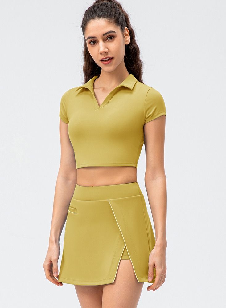Loquat Leisure sport short sleeve yoga fitness two suits - Image 1