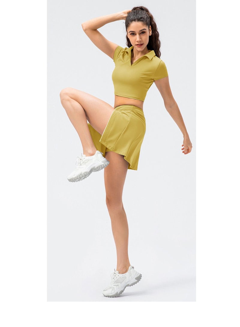 Loquat Leisure sport short sleeve yoga fitness two suits - Image 3