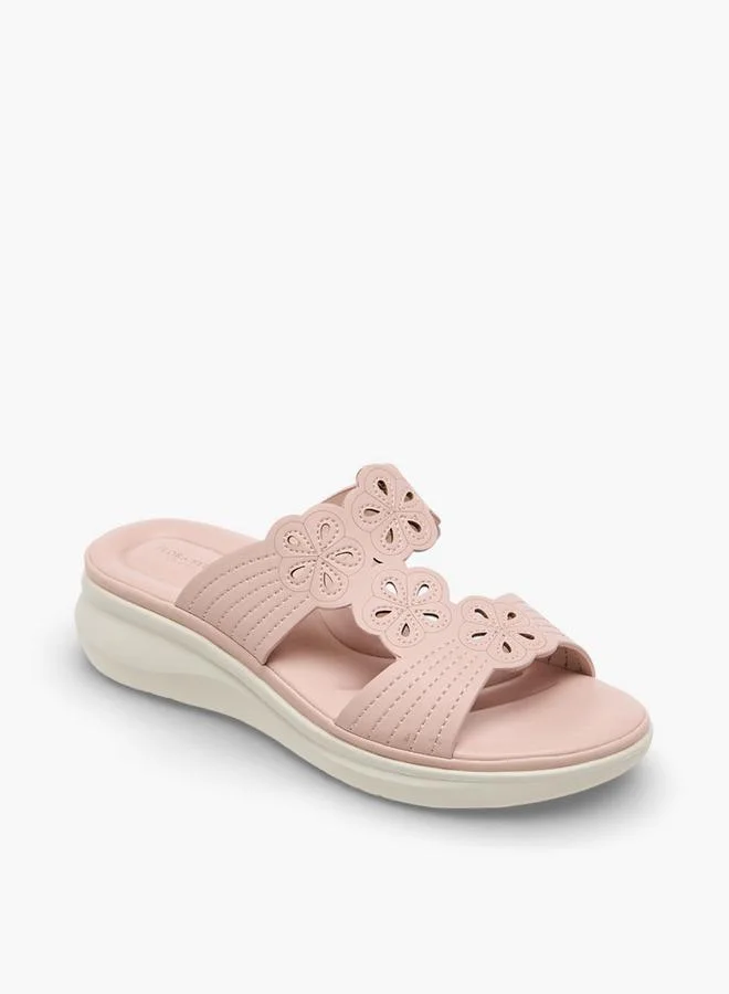 فلورا بيلا من شو إكسبرس Flora Bella Women Floral Cutout Wedge Heel Sandals