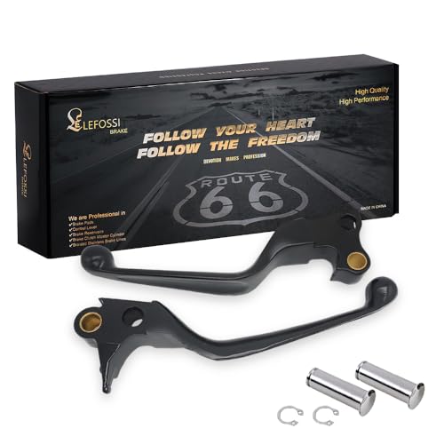 LE LEFOSSI Premium Aluminum Motorcycle Brake & Clutch Lever Compatiable with Harley Dyna XL Sportster 883 1200 Softail Fat Boy Road King 1996-2003 - Safety, Corrosion-Resistant, Smooth Brake, Black - Image 1
