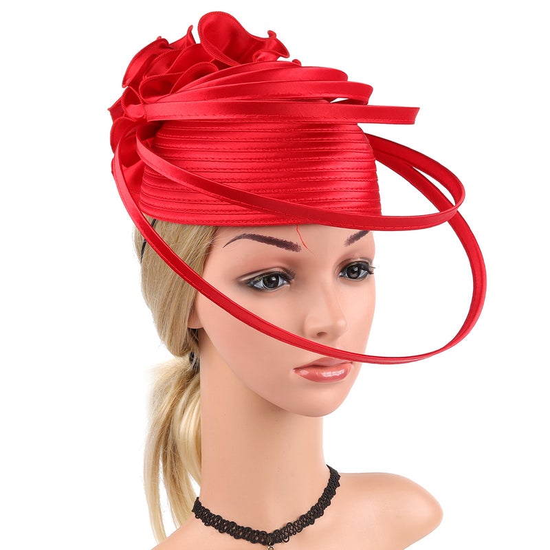Bride Fascinator Hat Women Tea Party Headband Hat Banquet Wedding Hat Decoration - Image 1