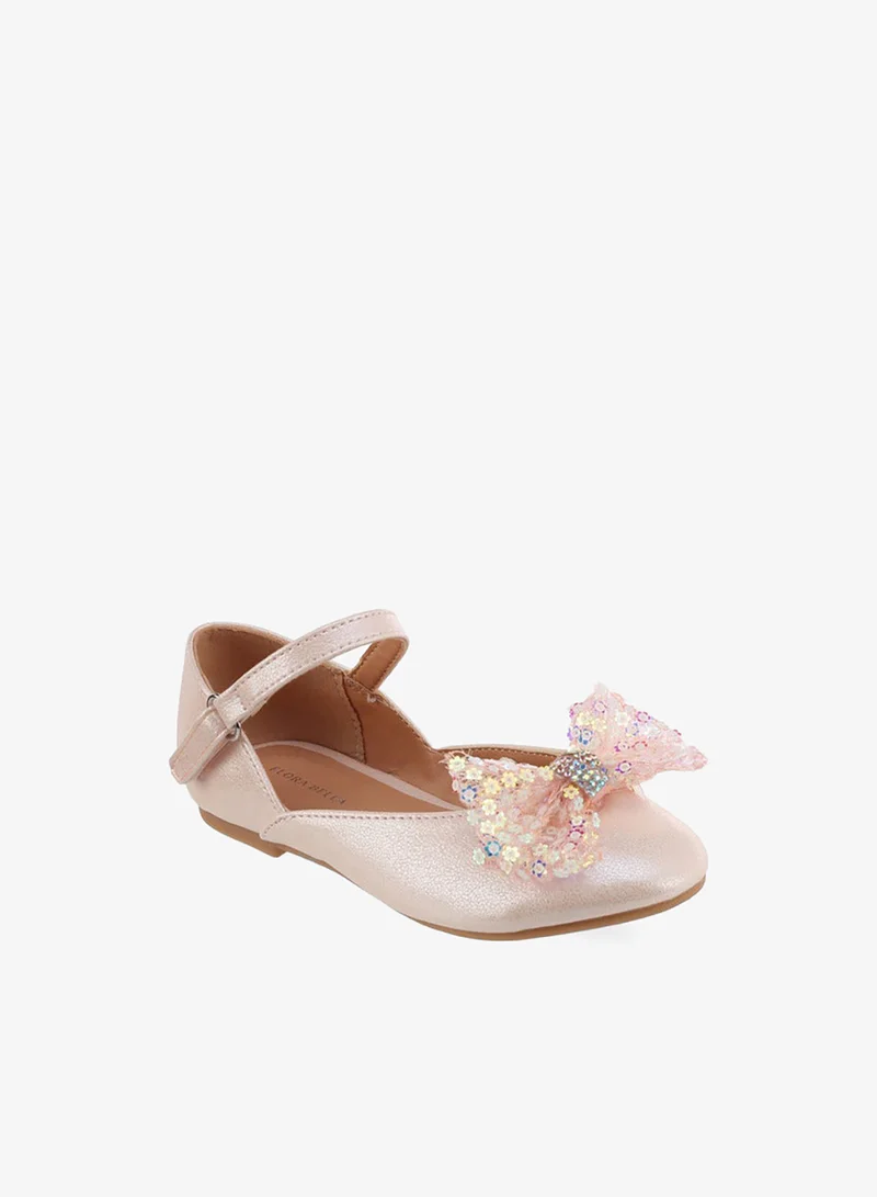 فلورا بيلا من شو إكسبرس Flora Bella Girls Hook & Loop Ballerina Shoes