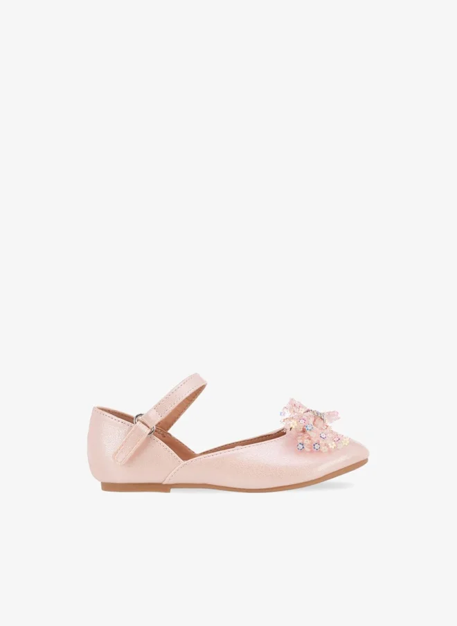 فلورا بيلا من شو إكسبرس Flora Bella Girls Hook & Loop Ballerina Shoes