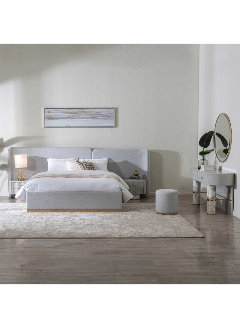 Pan Home 6 - Pieces Neymar  Bedroom Set 180X200 Cm - Grey  - Image 2