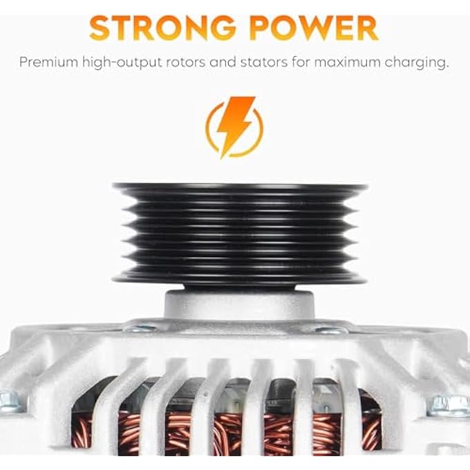 AEagle Alternator Compatible with 2.5L Subaru Forester 03-05, Baja 03-06, Impreza 05, Only fit Naturally Aspirated, Saab 9-2x 05 (Manual Trans), Legacy & Outback 00-04 (00-02 Only fit Manual Transmission) - Image 2