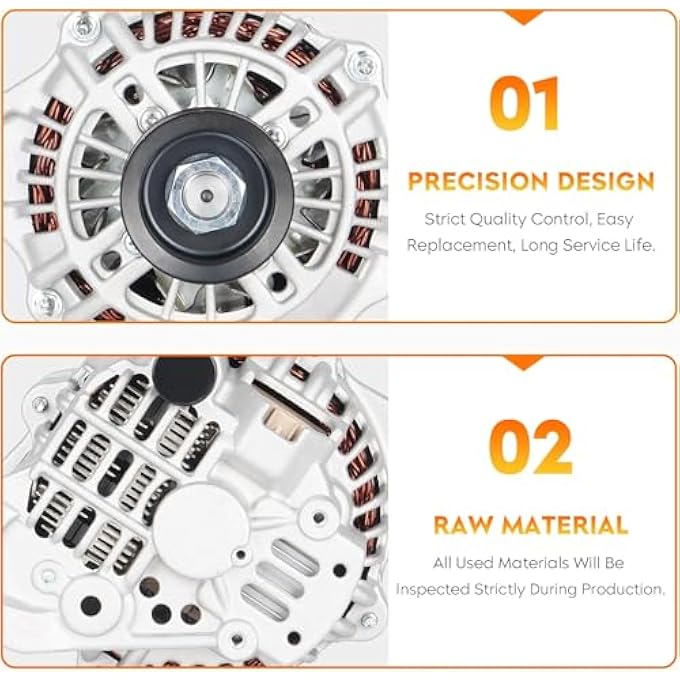AEagle Alternator Compatible with 2.5L Subaru Forester 03-05, Baja 03-06, Impreza 05, Only fit Naturally Aspirated, Saab 9-2x 05 (Manual Trans), Legacy & Outback 00-04 (00-02 Only fit Manual Transmission) - Image 4