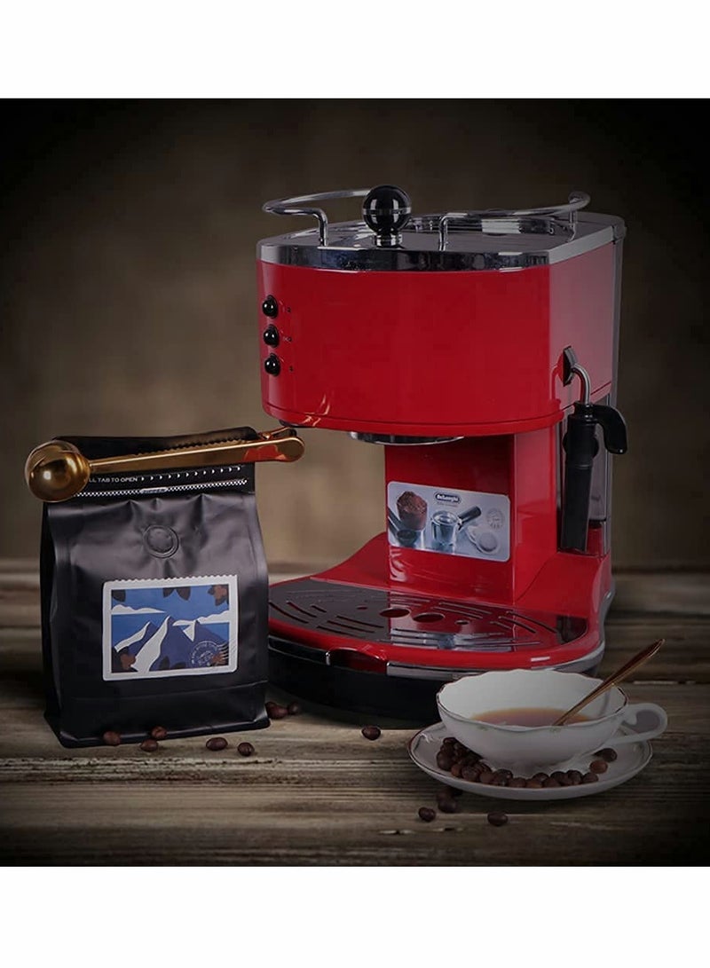 KASTWAVE حافظات القهوة، أكياس القهوة مع صمام أسود barrier عالي من رقائق الألومنيوم القابلة للوقوف لحفظ حبوب القهوة، أكياس قابلة لإعادة الاستخدام مع سحاب جانبي قابل للإغلاق بالحرارة للاستخدام المنزلي أو في المتجر (20 قطعة، 8 أوقية، 1/2 رطل) - Image 5