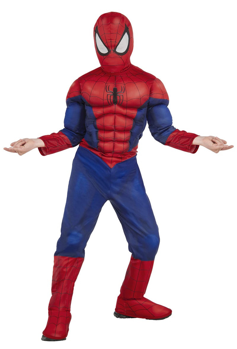 Rubies Rubie's Marvel Ultimate Spider-Man Deluxe Muscle Chest Costume, Child Large - Large One Color