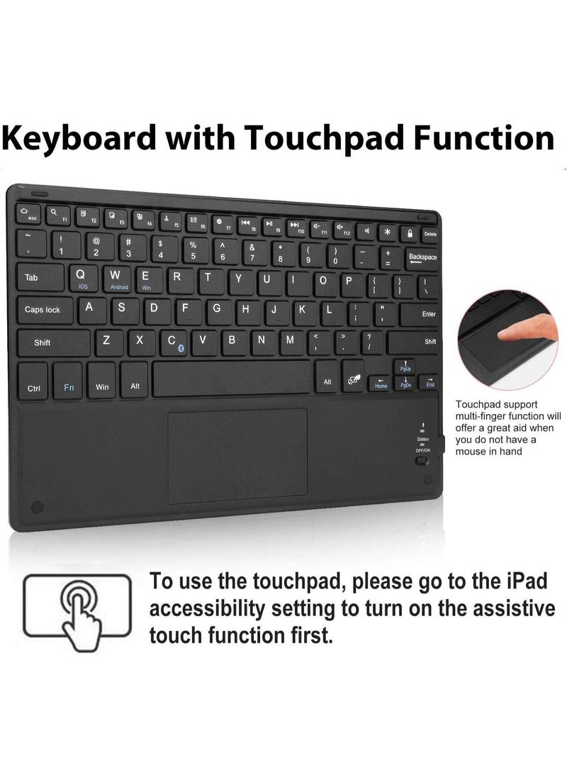 Arabest - Keyboard Case for New iPad 10 2022 10th Generation Detachable Wireless Touchpad Keyboard-Folio Stand Cover with Pencil Holder Ipad 10.9inch - Image 1