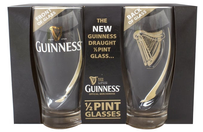 SET OF 2 GLASSES HALF PINTS