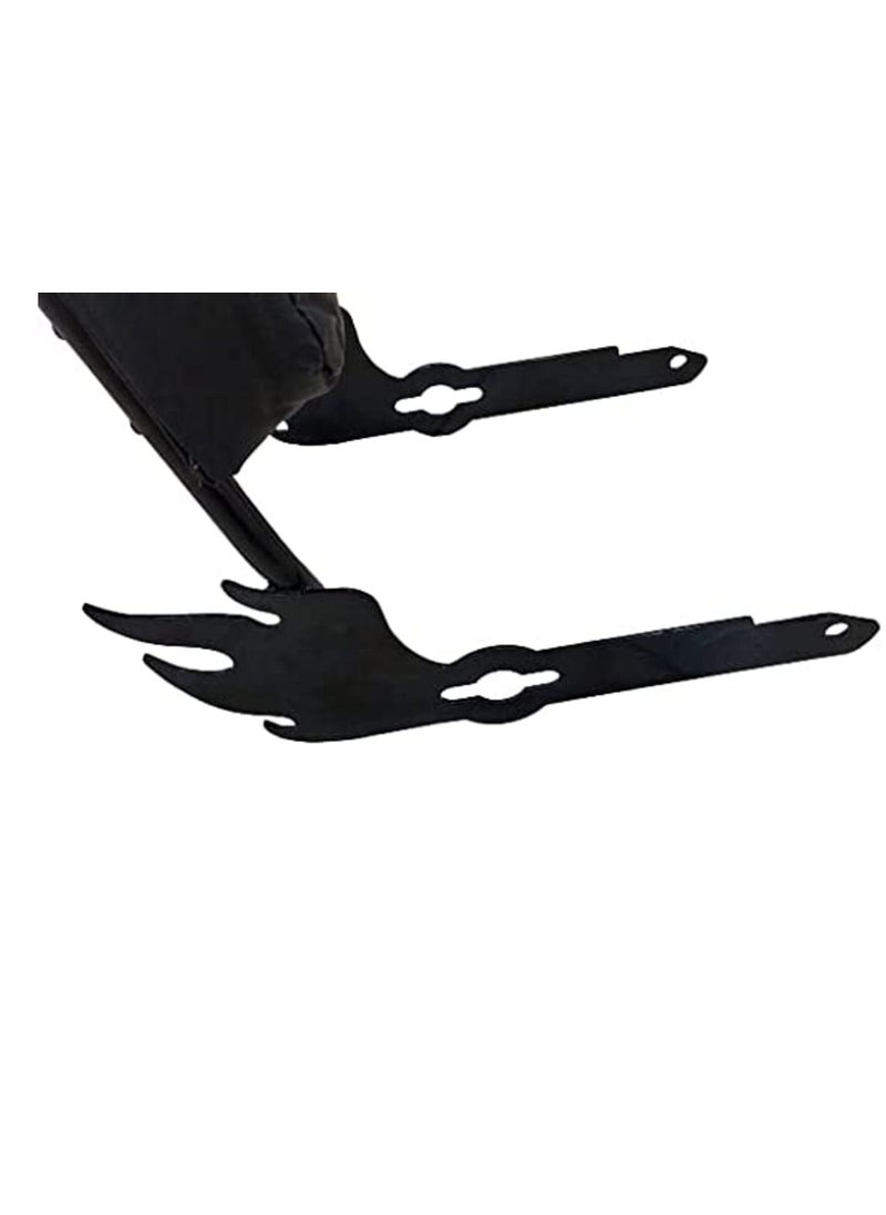 Generic Black leather backrest for the motorcycle  - Image 3