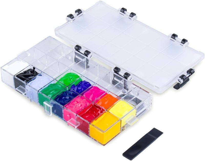 TRANSON Paint Storage Palette Box 24 Wells Airtight Stay Wet for Watercolor, Gouache, Acrylic and Oil Paint - Image 5