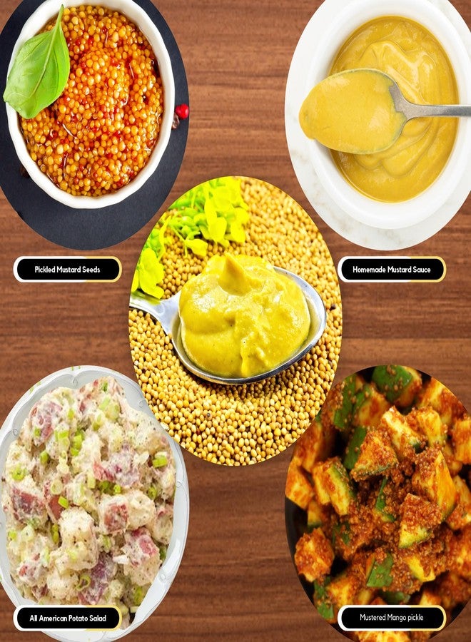 ORGANIC ZING بذور خردل زنج الأصفر العضوي (227 غ / 8 أونصة) - بذور كاملة صالحة للأكل، متوسطة الحرارة، للطبخ والتخليل والتتبيل والوصفات اليومية - Image 3