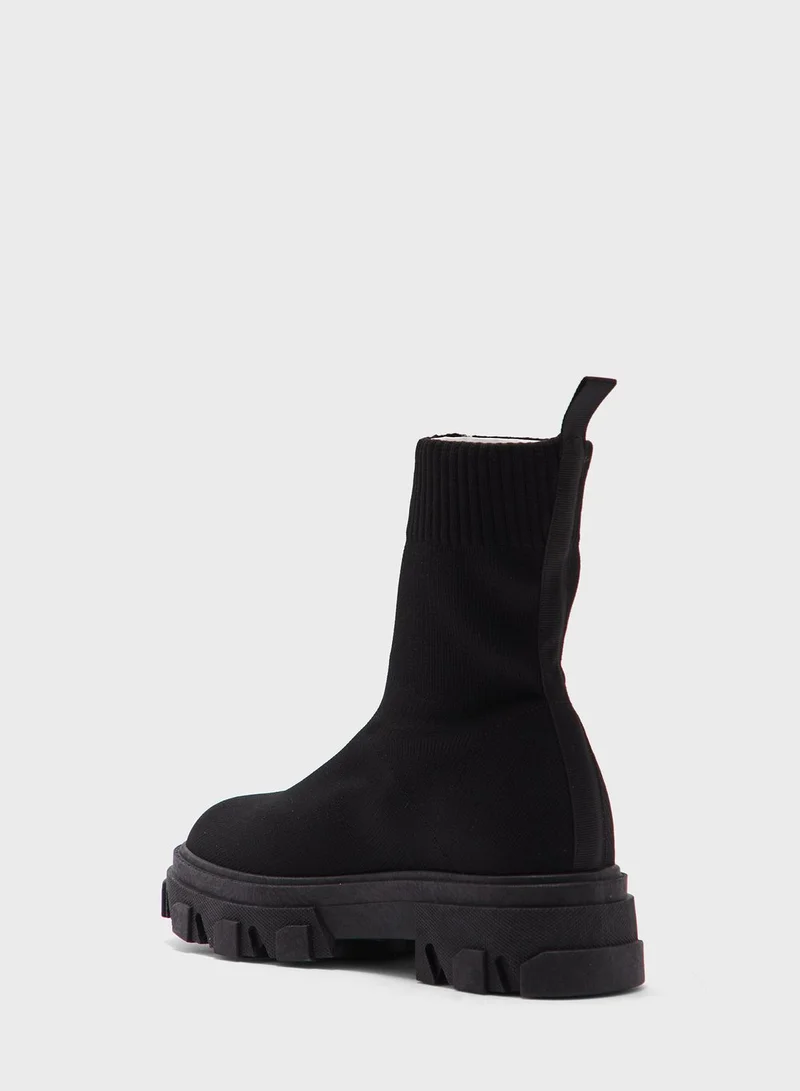 Truffle Wide Fit Chunky Boot