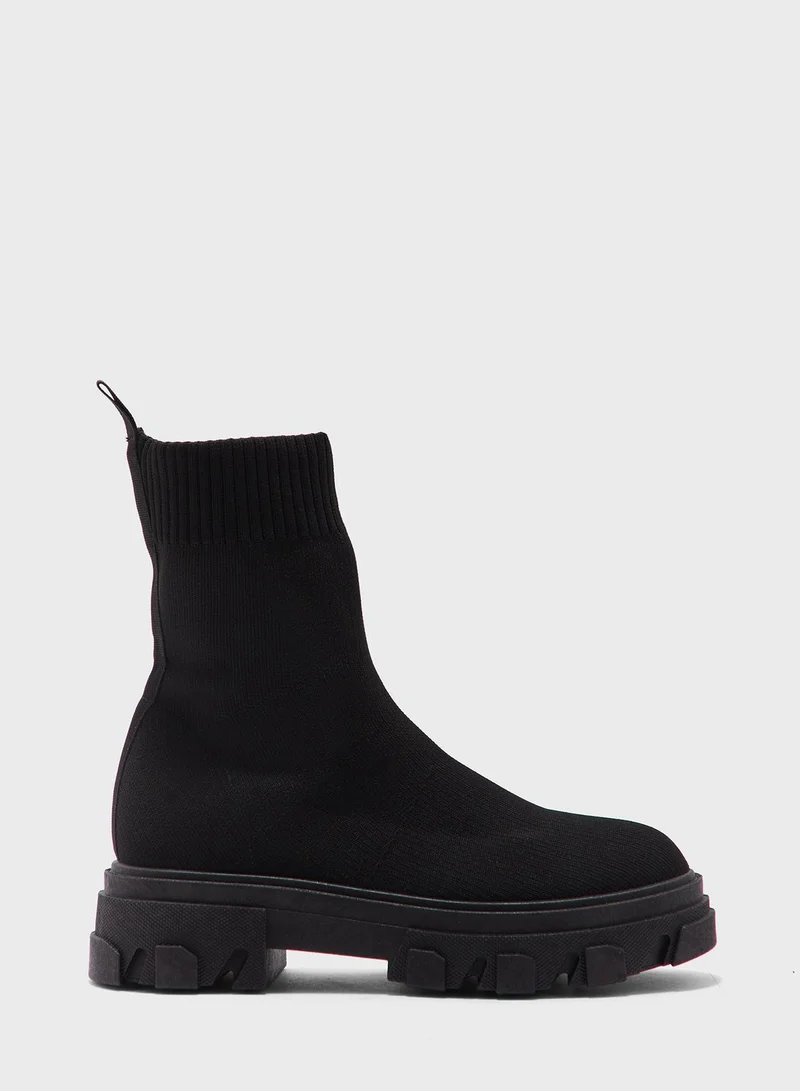 Truffle Wide Fit Chunky Boot