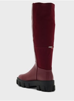 Ginger Chunky High Knee Boots  - Image 3