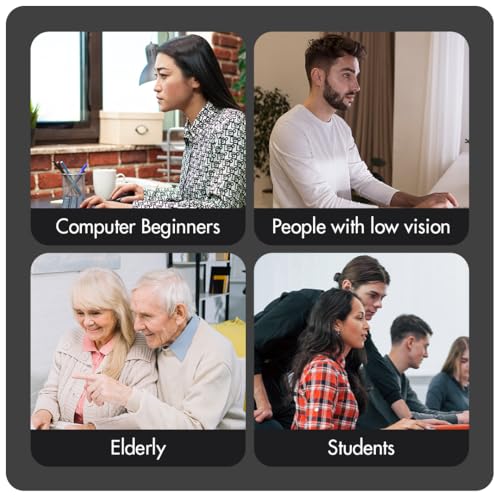 X9 Performance X9 Wired Keyboard and Mouse Combo - Large Print Backlit Keyboard and Mouse for Elderly, Low Vision, Visually Impaired - 7 LED Light Up Color, Lighted Large Letters for Laptop PC Computer USB - Image 3