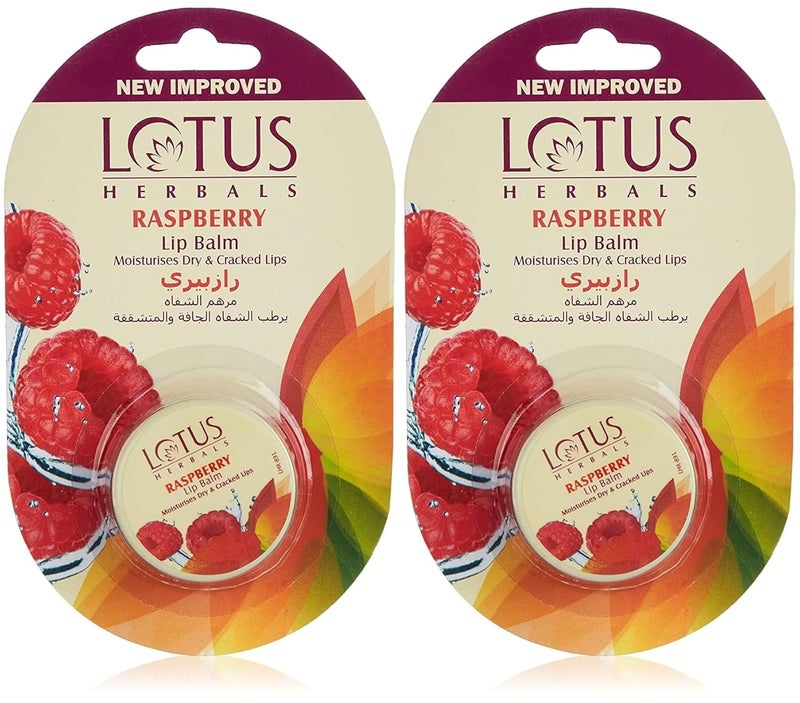 LOTUS HERBALS Lotus Herbals Lip Balm Raspberry 5g x Pack of 2  - Image 1