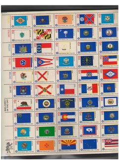 USPS Us Bicentennial State Flags Scott 163382 13 Cent Set Of 50 Stamps Mnh  - Image 1