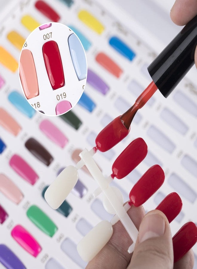 NMKL38 216 Nail Color Chart Display Gel Polish Color Book with False Nail Tips (Gold) - Image 3