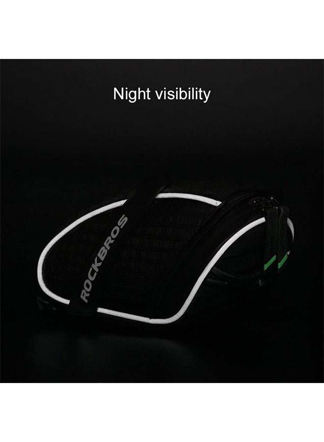 Bike Seat Bag, Bicycle Saddle Bag Under Seat 3D Shell Cycling Seat Pack For Mountain Road Bikes Black