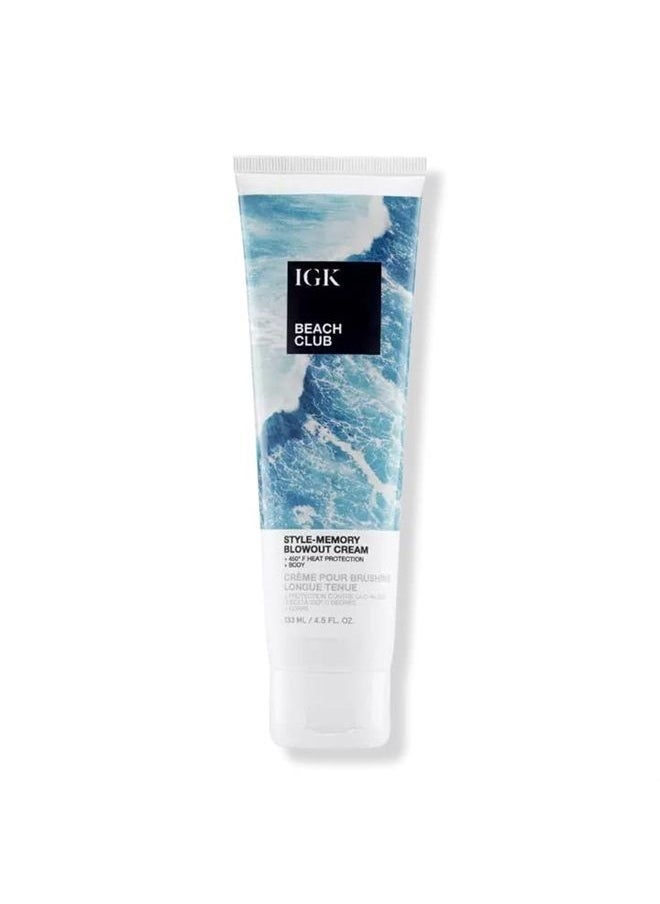 iGK BEACH CLUB Style-Memory Blowout Cream | Volume + Bounce + Heat Protectant | Vegan + Cruelty Free | 4.5 Oz  - Image 1