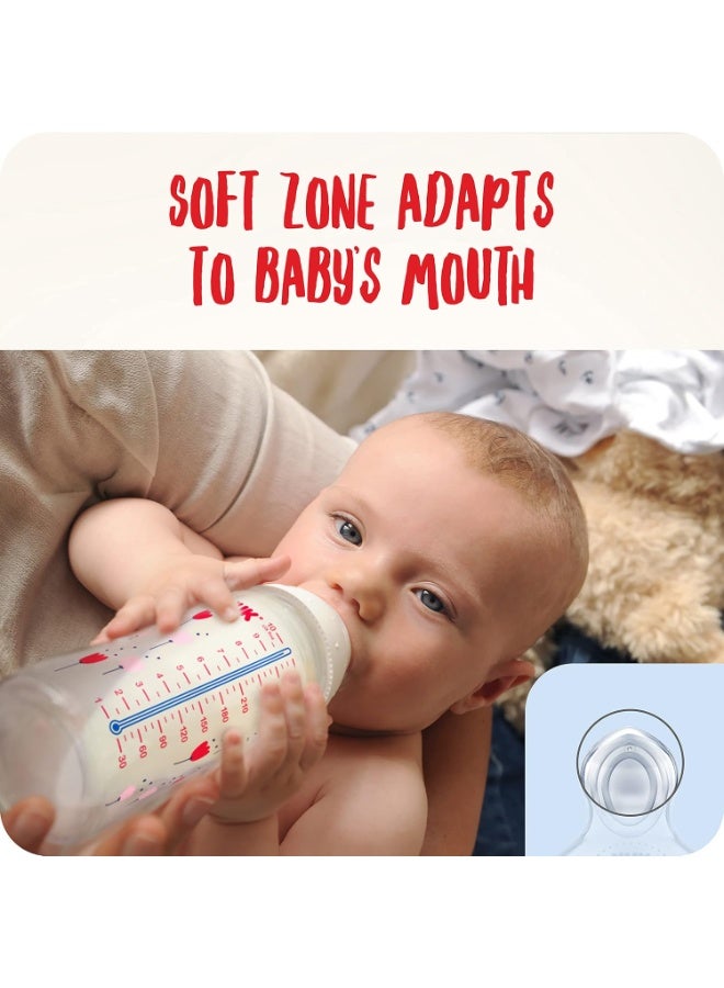 نوك رضاعة نيوك ناتشر سينس الزجاجية مع مؤشر التحكم بالحرارة - 150 مل (رأس سيليكون مقاس M) متنوع - Image 3