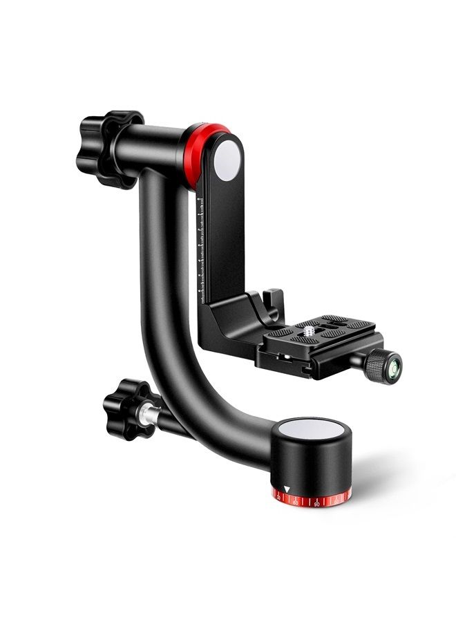 NEEWER Gimbal Tripod Head Professional Heavy Duty Aluminum Alloy with Arca Type Quick Release Plate, GM101 Supports Smoother 360 Degree Panoramic Shooting for DSLR Camera Up to 30lbs/13.6kg