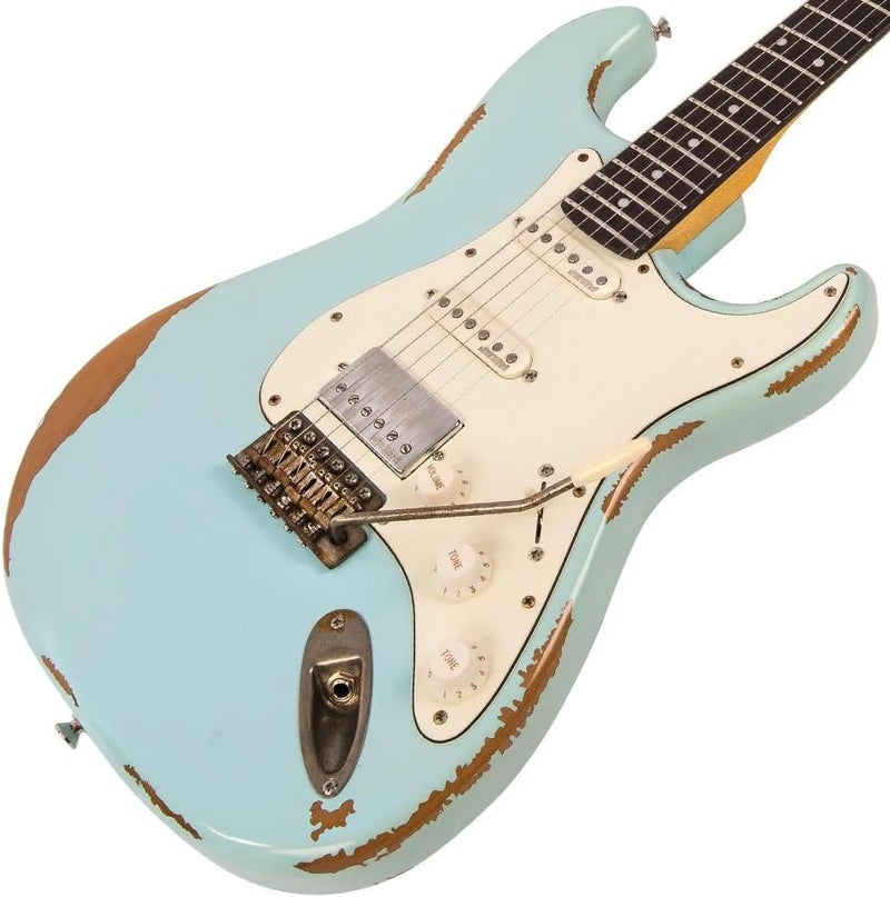vintage جيتار كهربائي VINTAGE V6H ICON HSS - لون لاجونا الأزرق المتآكل - Image 4