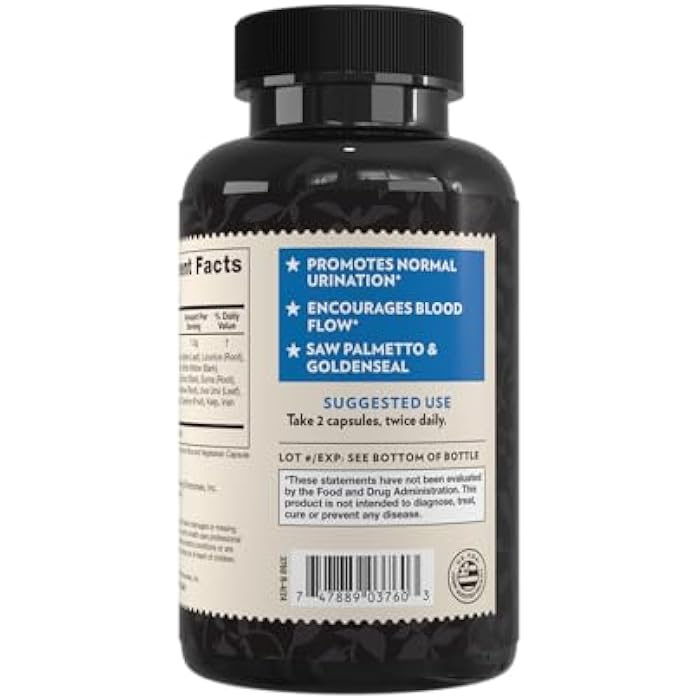 Crystal Star Prostate Support Saw Palmetto Supplements for Men (60 Capsules) – Bladder & Urine Health – Ginger & Pygeum - Non-GMO - Image 2
