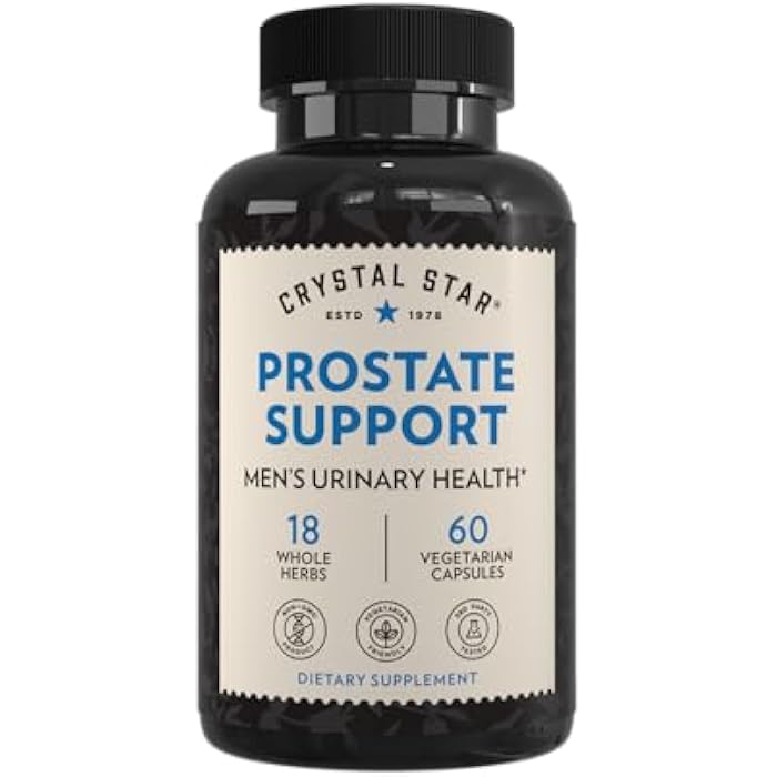 Crystal Star Prostate Support Saw Palmetto Supplements for Men (60 Capsules) – Bladder & Urine Health – Ginger & Pygeum - Non-GMO - Image 1