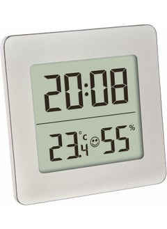 TFA Smile Digital Clock Moisture Meter Thermometer Gray 