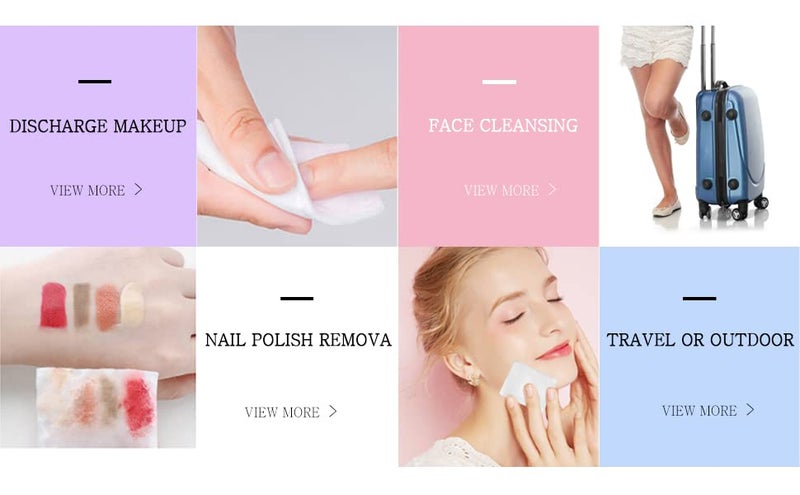 FUTURE TRAND Cotton Pads Skin Cleansing Facial Wipes For all Skin Types No Perfume No Harsh Chemicals  No Alcohol Tested on Sensitive Skin40Pcs - Image 3