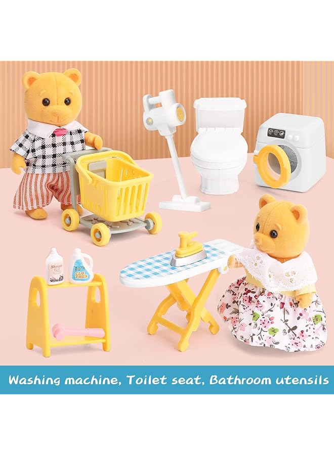 إكسفور إكسسوارات أثاث حمام بيت الدمية للأطفال بتصميم عصري واقعي باللون الفضي أو الرمادي، 6 قطع، مناسب لعمر 3 سنوات فما فوق - Image 5