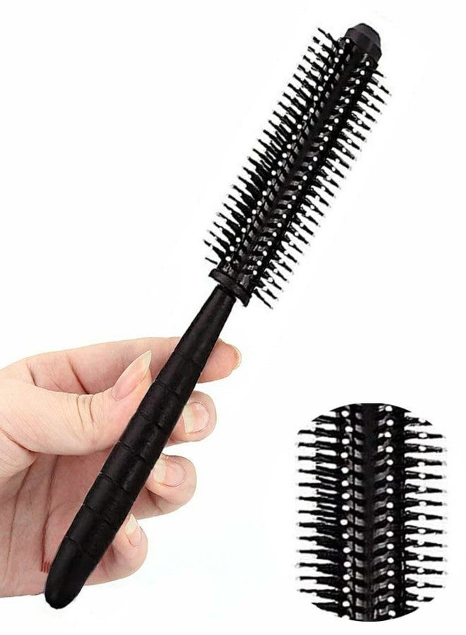 E-DUNIA® 2 Pcs Of Round Hair Brush Comb with Nylon Bristles for Women/Men/Kids Detangling & Massaging, Anti Static, Best for All Hair Types Wet & Dry Daily Use with 4 Pcs Of Long Hair Clip[Pack Of 6] - Image 5