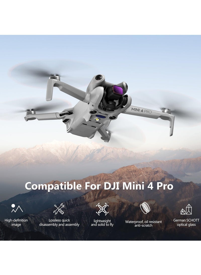 Mini 4 Pro Filters, Multi-Coated ND Filters Set for DJI Mini 4 Pro Drone Accessories, 6-Pack Includes ND8, ND16, ND32, ND64, ND256, and CPL Filters - Image 5