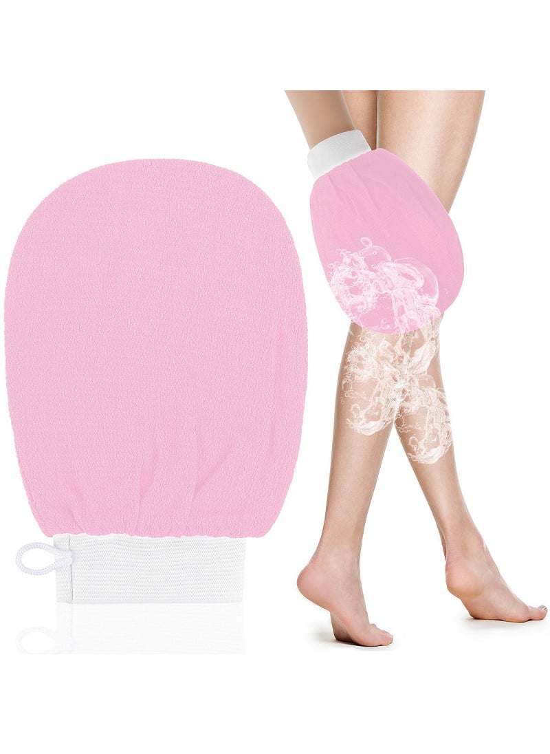 Generic - Exfoliating Glove Body Scrubber Exfoliator 2 PC Korean Washcloth Skincare Remover Deep Scrub Loofah Cleansing Mitts Exfoliate Cloth Exfoliation Scrubbing Bath Shower Soap Sponge Hand Towel(Pink) - Image 1