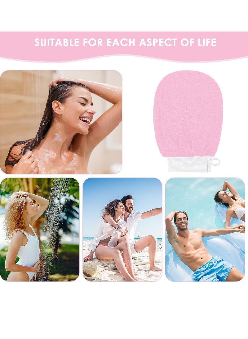 Generic - Exfoliating Glove Body Scrubber Exfoliator 2 PC Korean Washcloth Skincare Remover Deep Scrub Loofah Cleansing Mitts Exfoliate Cloth Exfoliation Scrubbing Bath Shower Soap Sponge Hand Towel(Pink) - Image 1