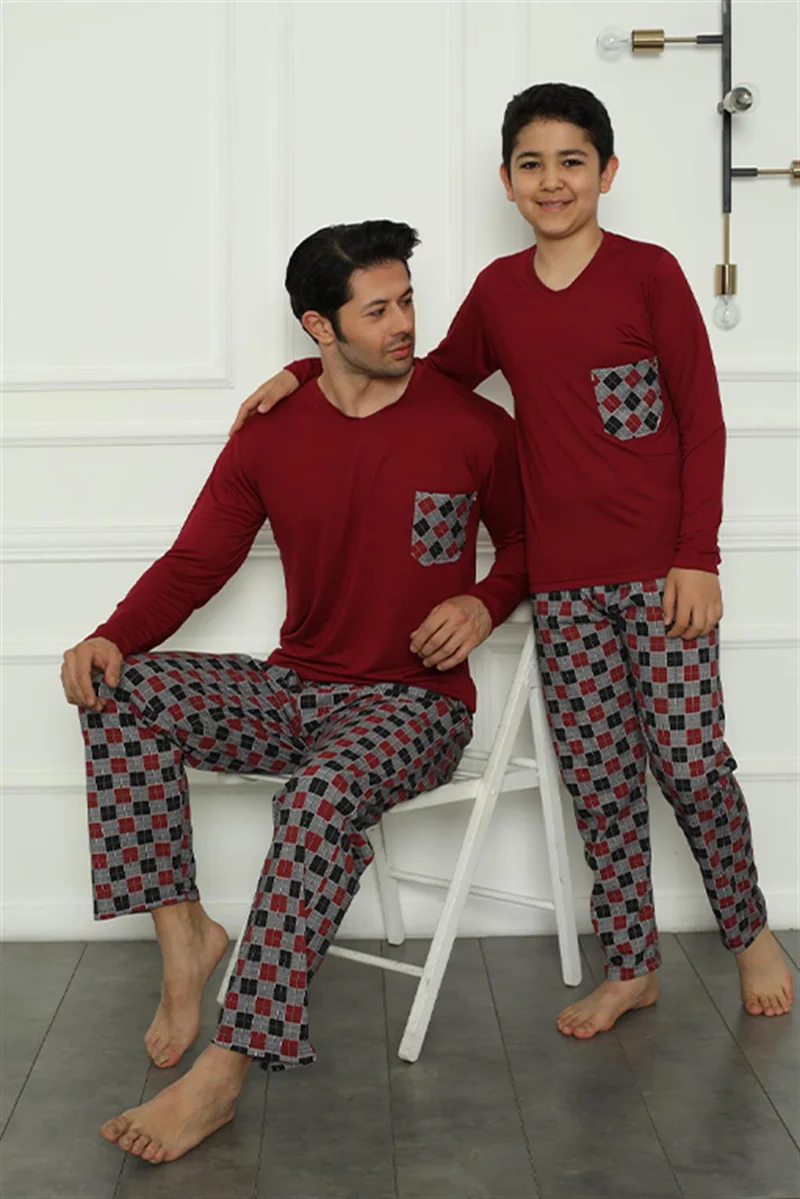 اكبينيز Father Son Family Pajama Set Sold Separately Prices are Different 50108